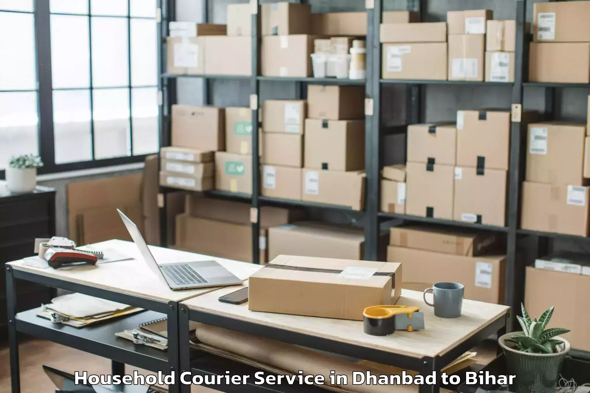 Affordable Dhanbad to Bhitaha Household Courier